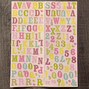 💞 New Letters & Numbers Scrapbook Stickers